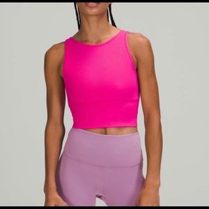 Lululemon Power Pivot Tank top - sonic pink - worn only twice! Must have!!